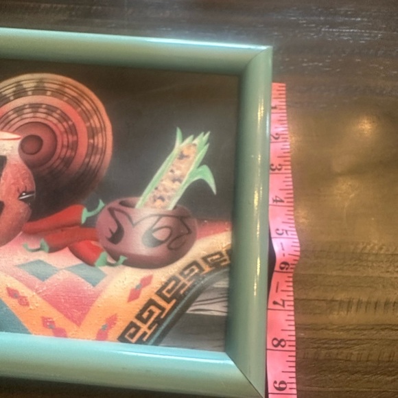 Vibrant South West Art with Green Frame - Picture 2 of 4